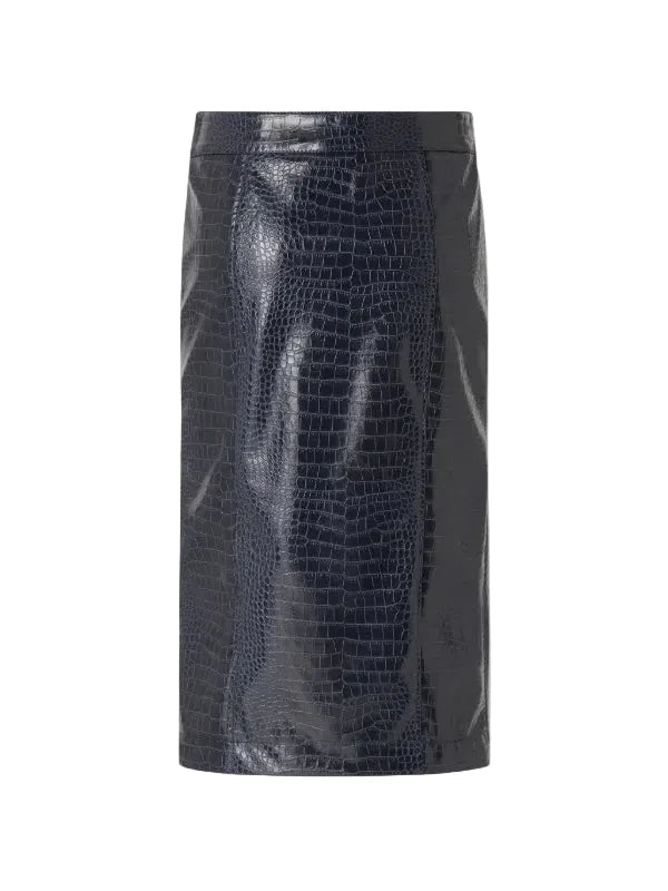 Pinko Crocodile Print Pencil Skirt Blue - HEARTS Zandvoort
