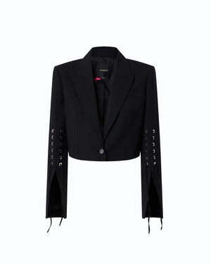 Pinko Cropped Blazer Black - HEARTS Zandvoort