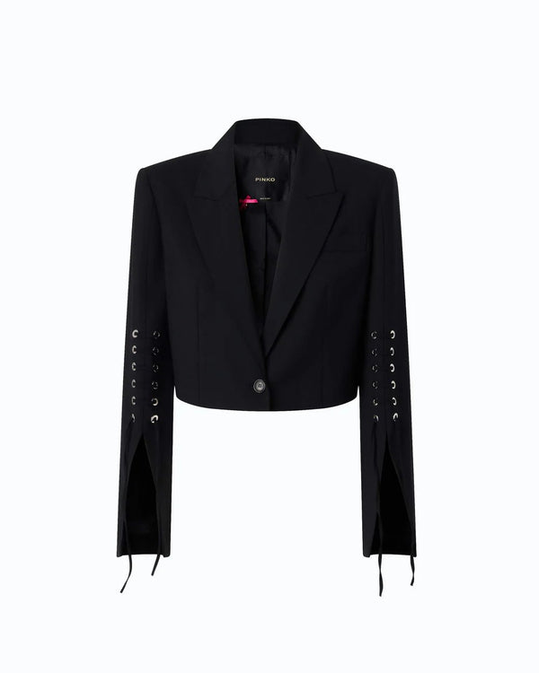 Pinko Cropped Blazer Black - HEARTS Zandvoort