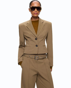 Pinko Cropped Blazer Green - HEARTS Zandvoort
