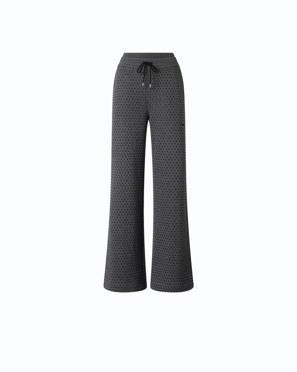 Pinko Fully Rhinestoned Fleece Pants Grey - HEARTS Zandvoort