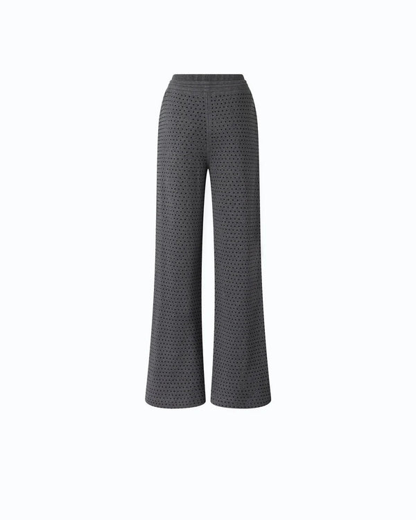 Pinko Fully Rhinestoned Fleece Pants Grey - HEARTS Zandvoort