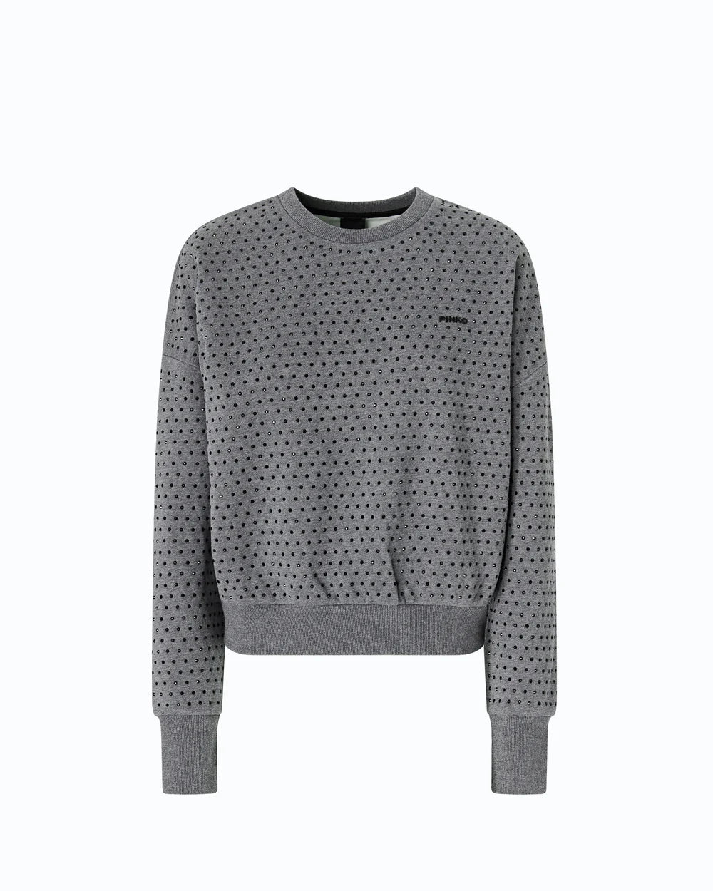 Pinko Fully Rhinestoned Sweater Grey - HEARTS Zandvoort