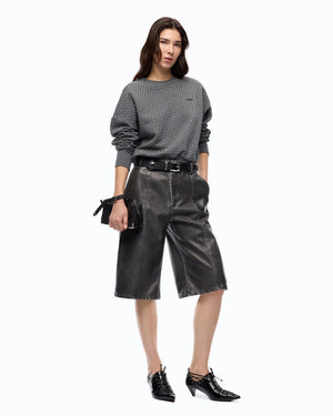 Pinko Fully Rhinestoned Sweater Grey - HEARTS Zandvoort