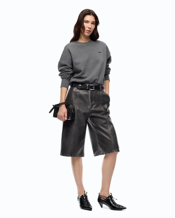 Pinko Fully Rhinestoned Sweater Grey - HEARTS Zandvoort