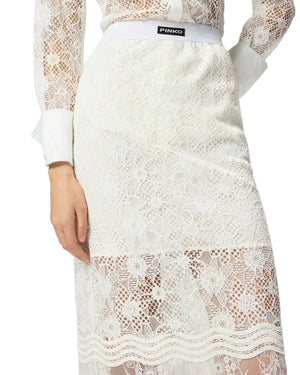 Pinko Harmonie Skirt White - My Store