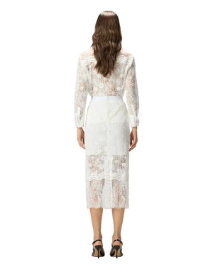 Pinko Harmonie Skirt White - My Store