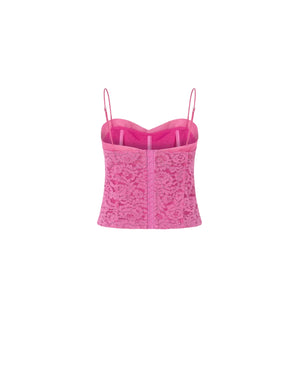 Pinko Lace Bustier Top Pink - My Store