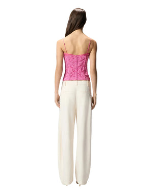 Pinko Lace Bustier Top Pink - My Store