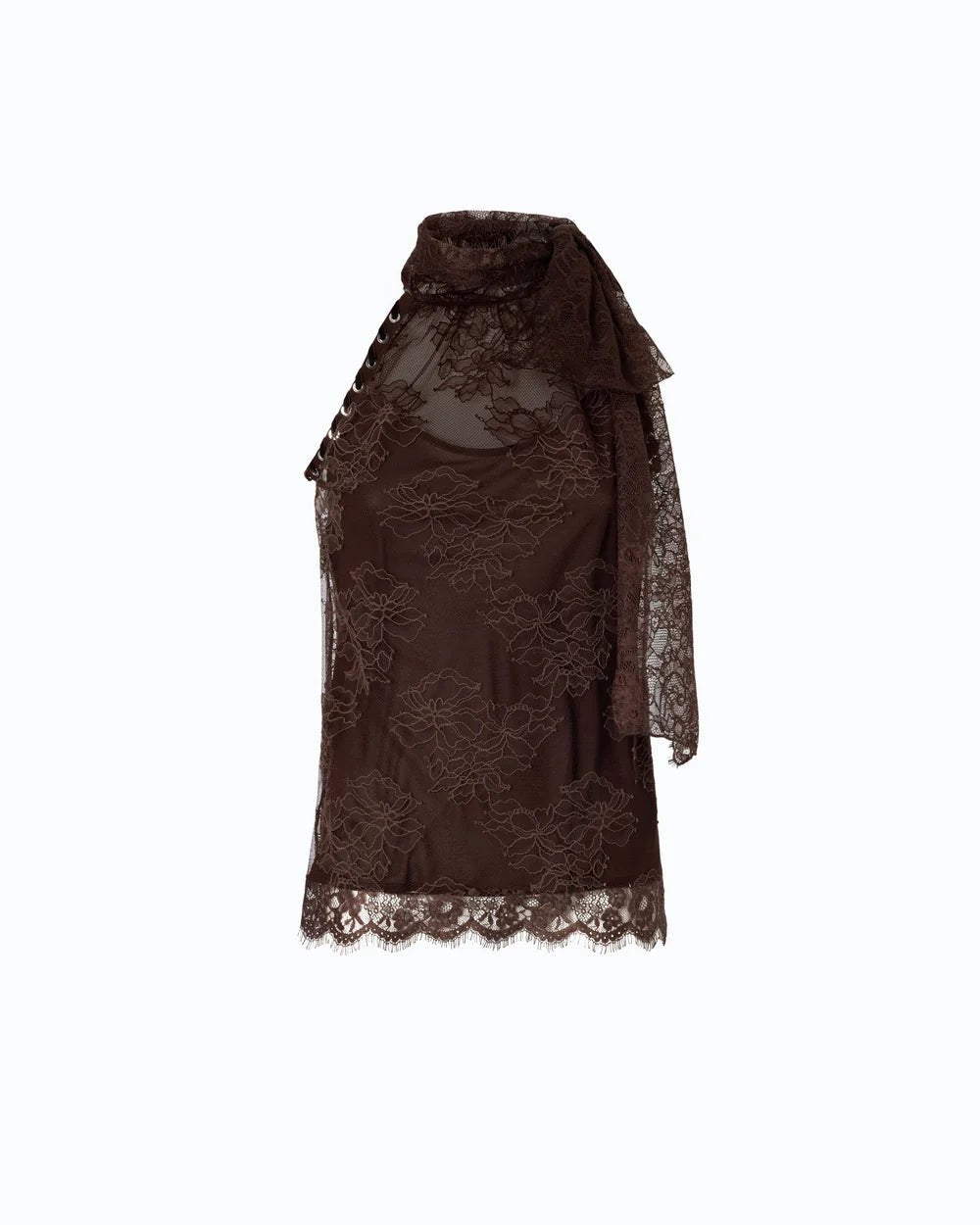 Pinko Lace Top Brown - HEARTS Zandvoort