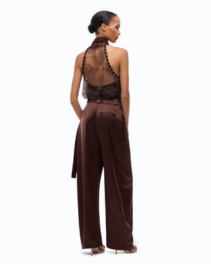 Pinko Lace Top Brown - HEARTS Zandvoort