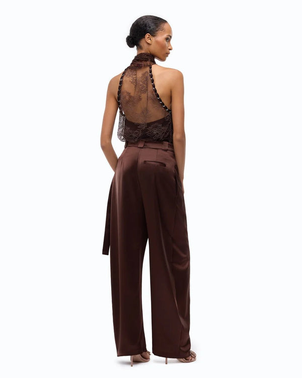 Pinko Lace Top Brown - HEARTS Zandvoort