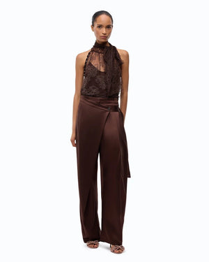 Pinko Lace Top Brown - HEARTS Zandvoort