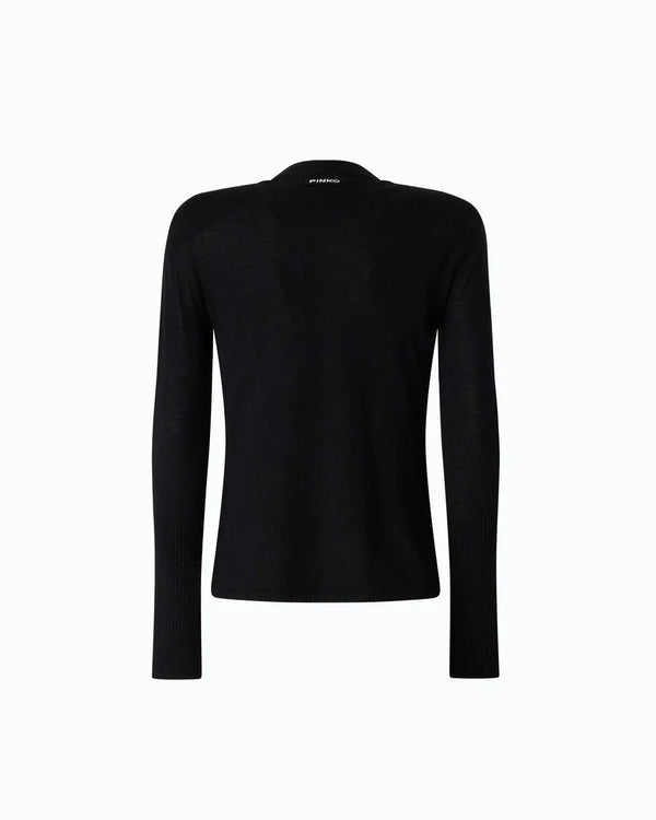 Pinko Merino Wool Sweater Black - HEARTS Zandvoort