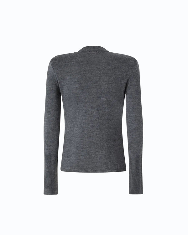 Pinko Merino Wool Sweater Grey - HEARTS Zandvoort