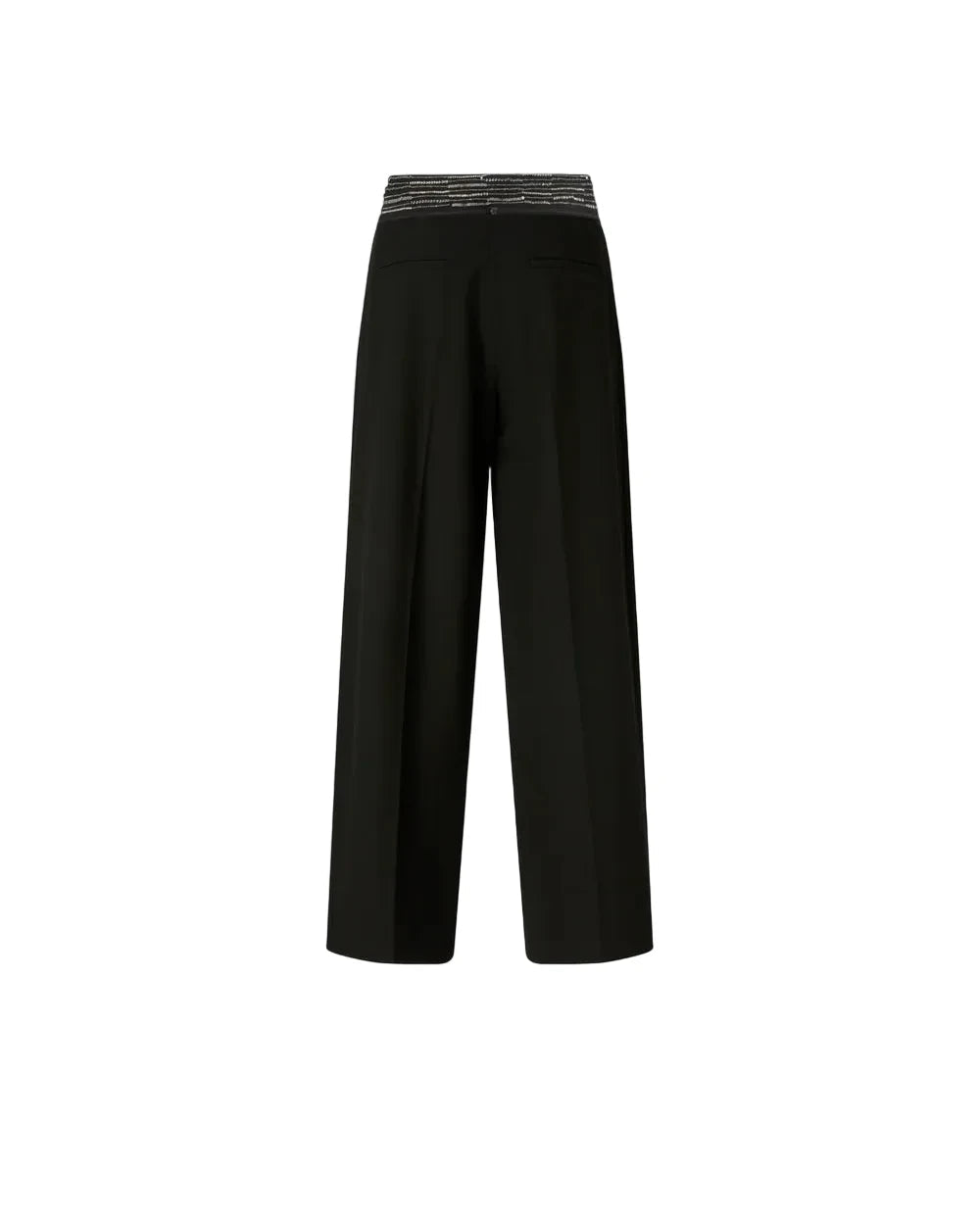 Pinko Palazzo Trousers With Jewel Waist Black - HEARTS Zandvoort