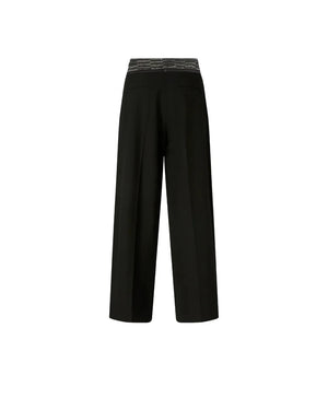 Pinko Palazzo Trousers With Jewel Waist Black - HEARTS Zandvoort