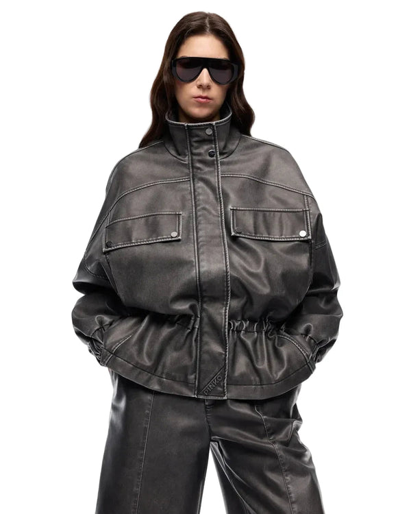 Pinko Pea Coat Grey - HEARTS Zandvoort