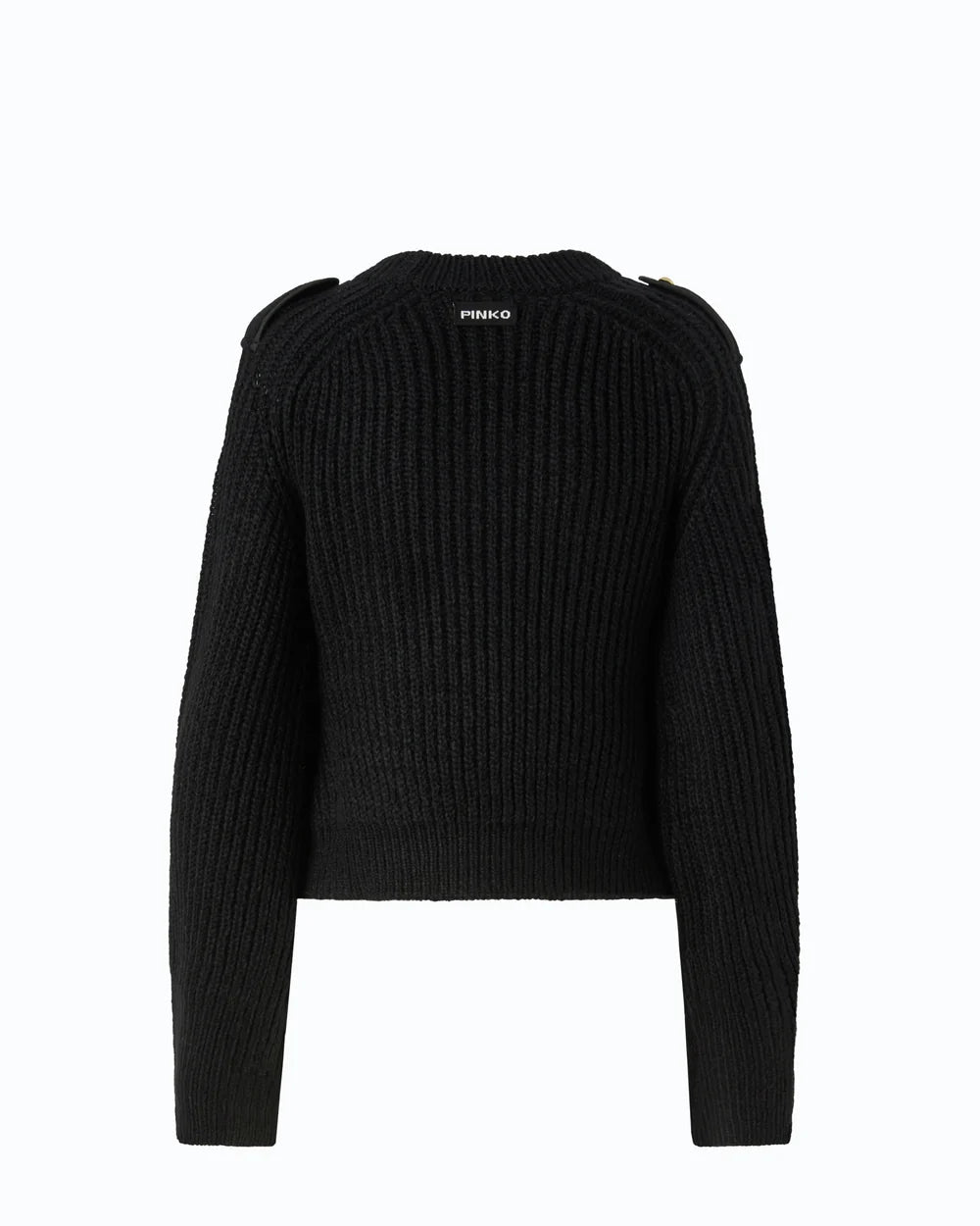 Pinko Ribbed Sweater With Pocket Black - HEARTS Zandvoort
