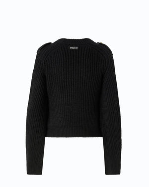 Pinko Ribbed Sweater With Pocket Black - HEARTS Zandvoort