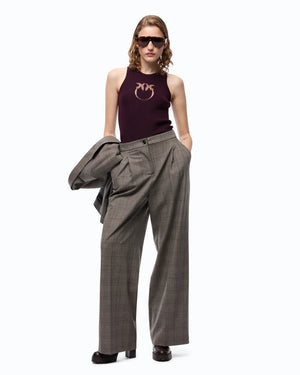 Pinko Ribbed Top With Sheer Logo - HEARTS Zandvoort