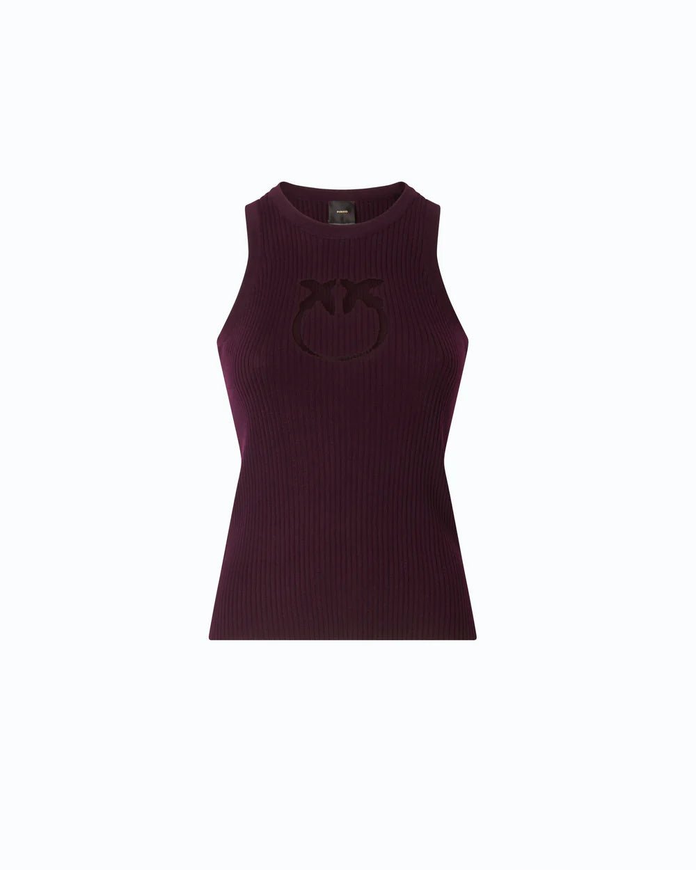 Pinko Ribbed Top With Sheer Logo - HEARTS Zandvoort