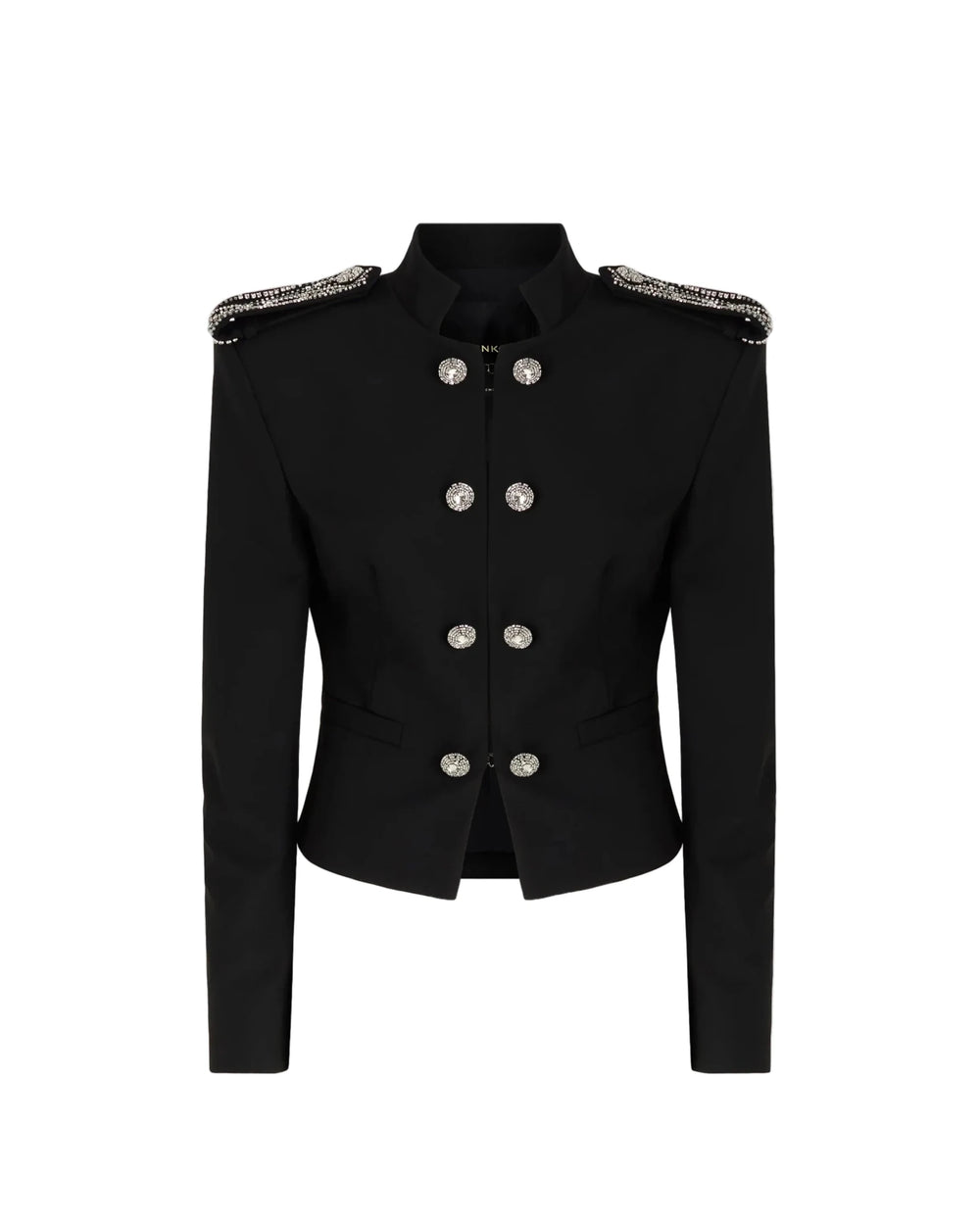 Pinko Riding Jacket With Jewel Details Black - HEARTS Zandvoort
