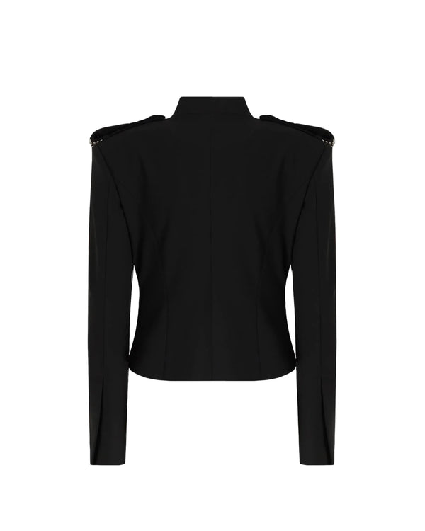 Pinko Riding Jacket With Jewel Details Black - HEARTS Zandvoort