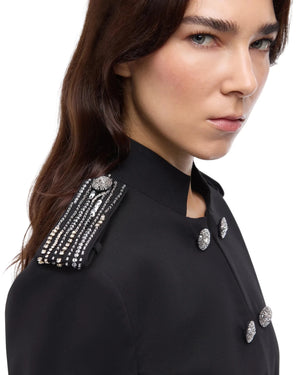 Pinko Riding Jacket With Jewel Details Black - HEARTS Zandvoort