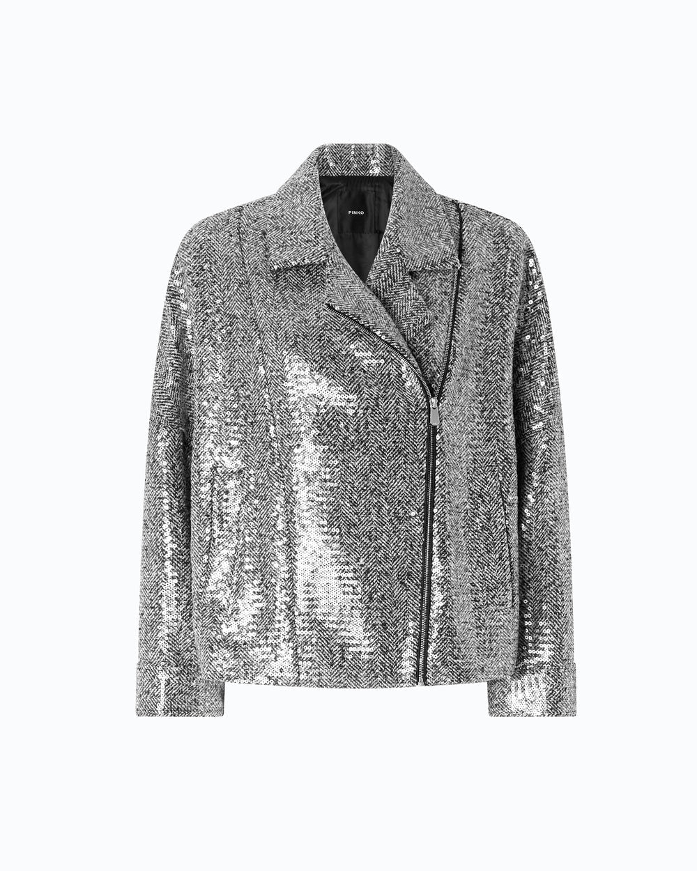 Pinko Sequinned Pea Coat - HEARTS Zandvoort