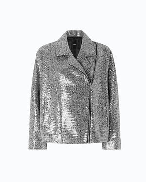 Pinko Sequinned Pea Coat - HEARTS Zandvoort