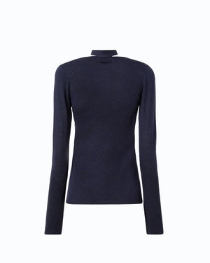 Pinko Soffio Knit Navy Blue - HEARTS Zandvoort