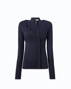 Pinko Soffio Knit Navy Blue - HEARTS Zandvoort