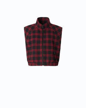Pinko Tweed Waistcoat With Check Pattern Red - HEARTS Zandvoort
