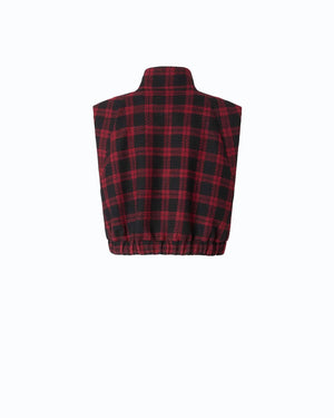 Pinko Tweed Waistcoat With Check Pattern Red - HEARTS Zandvoort