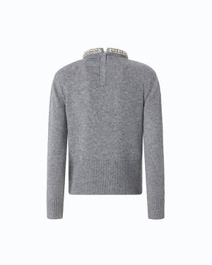 Pinko Wool-blend Knit With Jewel Collar - HEARTS Zandvoort
