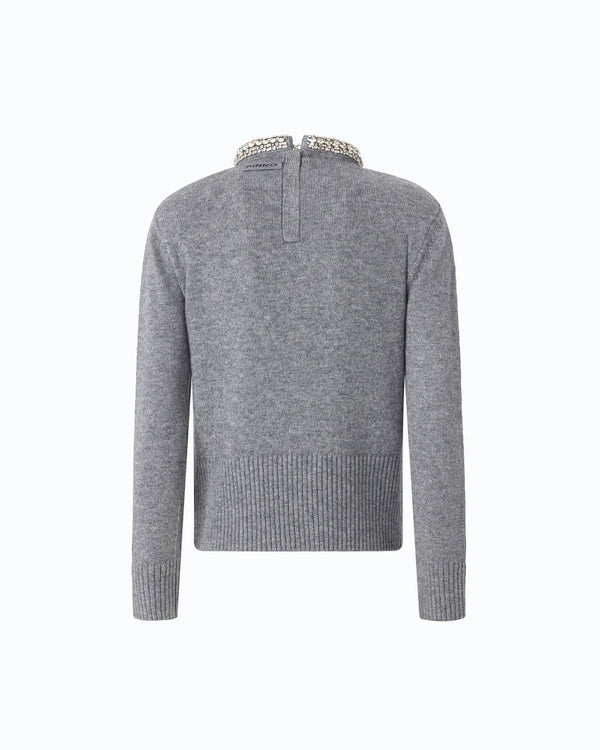 Pinko Wool-blend Knit With Jewel Collar - HEARTS Zandvoort