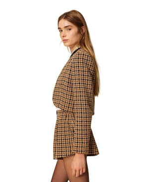 Twinset Bouclé Shorts Brown - HEARTS Zandvoort