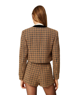 Twinset Bouclé Shorts Brown - HEARTS Zandvoort