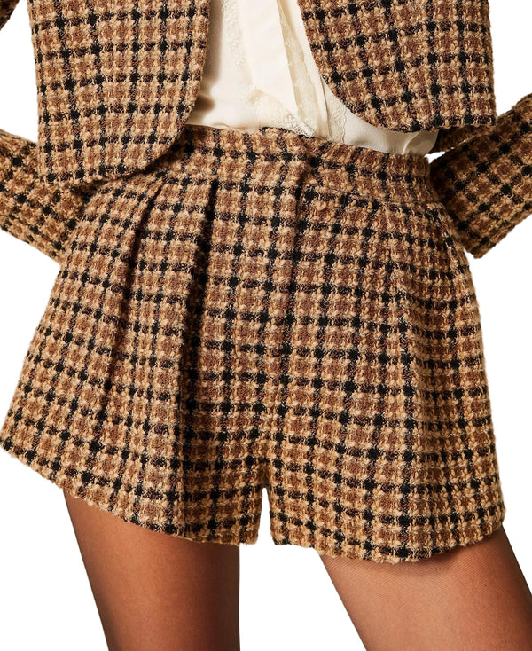 Twinset Bouclé Shorts Brown - HEARTS Zandvoort
