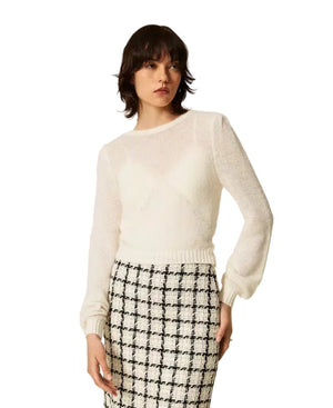 Twinset Dual Use Knit Shrug Madreperla - HEARTS Zandvoort