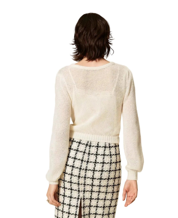 Twinset Dual Use Knit Shrug Madreperla - HEARTS Zandvoort