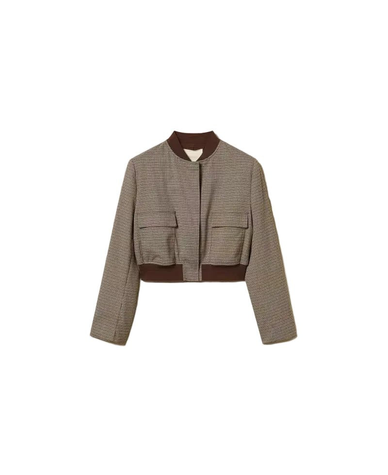Twinset Houndstooth Bomber Jacket - HEARTS Zandvoort