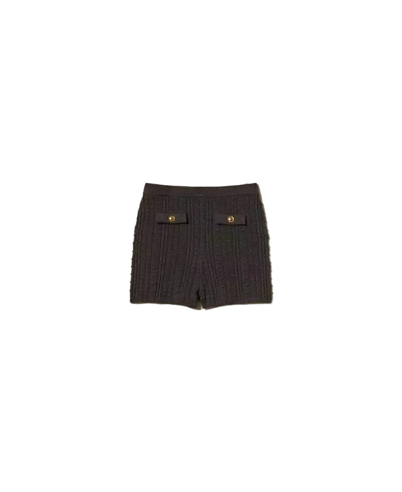 Twinset Knit Short Grey - HEARTS Zandvoort