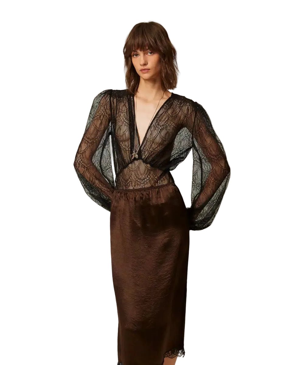 Twinset Lace Body Nero - HEARTS Zandvoort