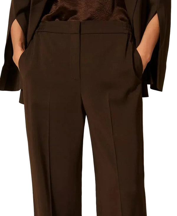 Twinset Straight Twill Trousers Brown - HEARTS Zandvoort
