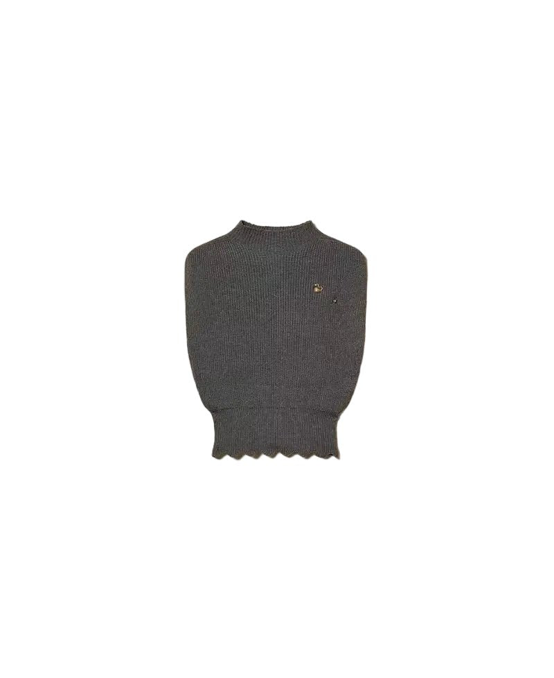 Twinset Wool Blend Top With Brooch - HEARTS Zandvoort